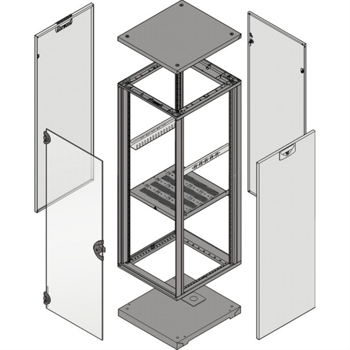 SCHROFF Novastar pakkingset, IP 40, 25 U tot 47 U
