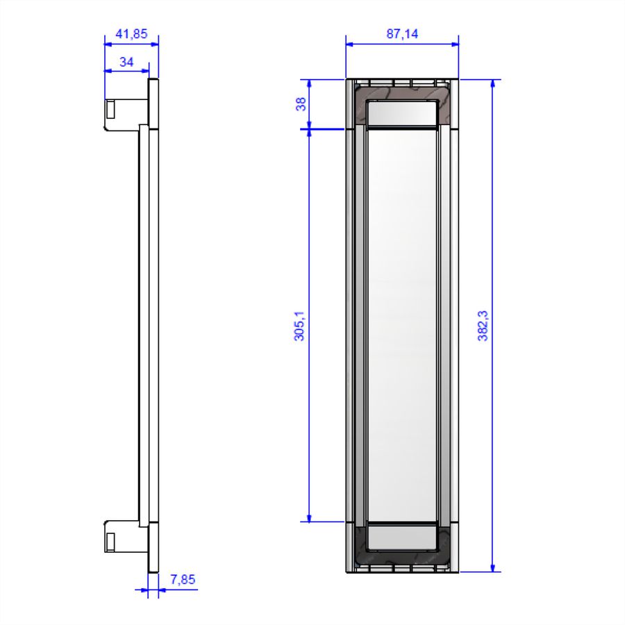 BACHMANN SCHERMKAP 6-voudig RAL9010, afdekraam wit