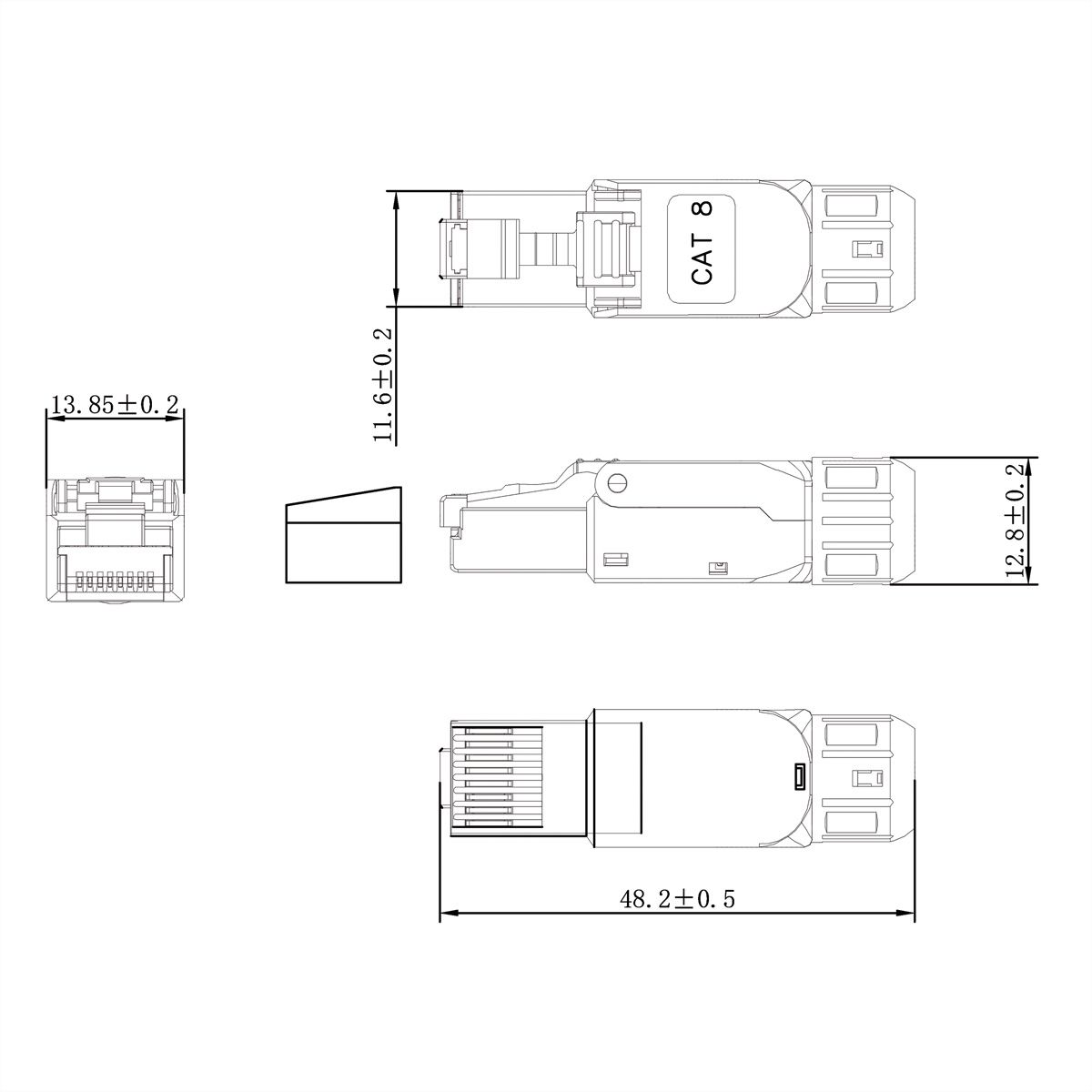 VALUE Field connector RJ-45 Cat.8 (Klasse I)