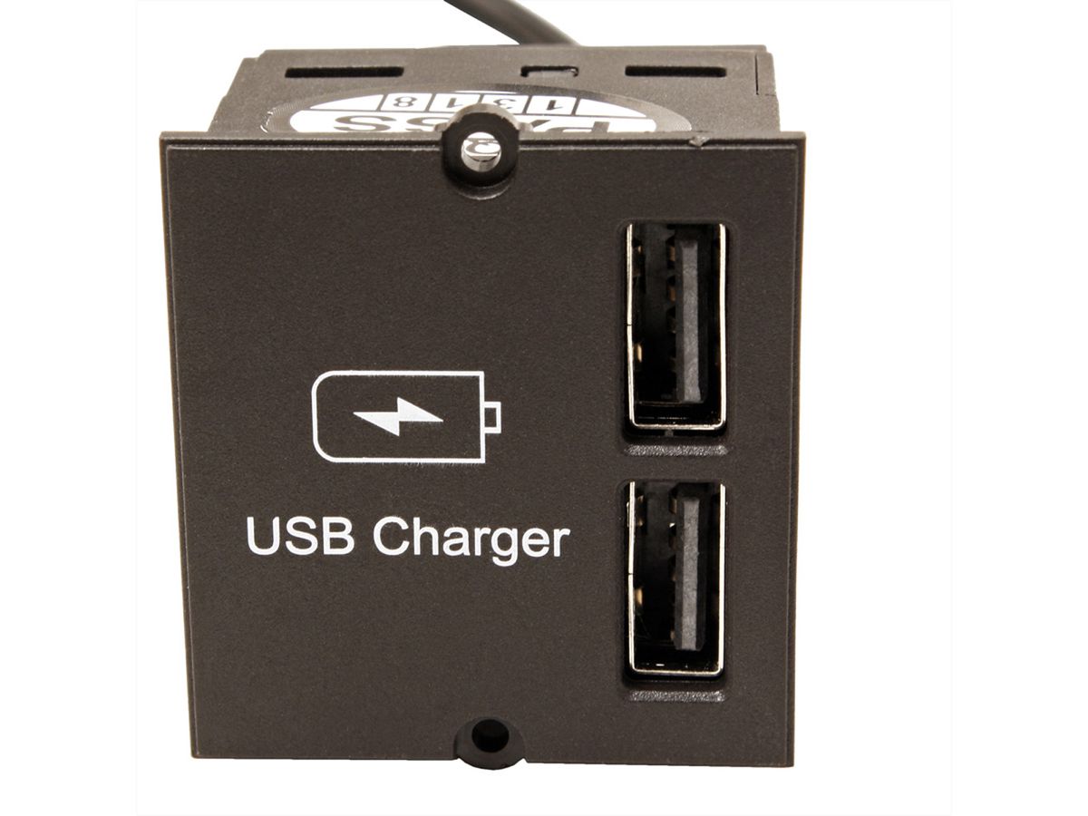 BACHMANN Custom Module USB Double Charger, black, 0.2 m