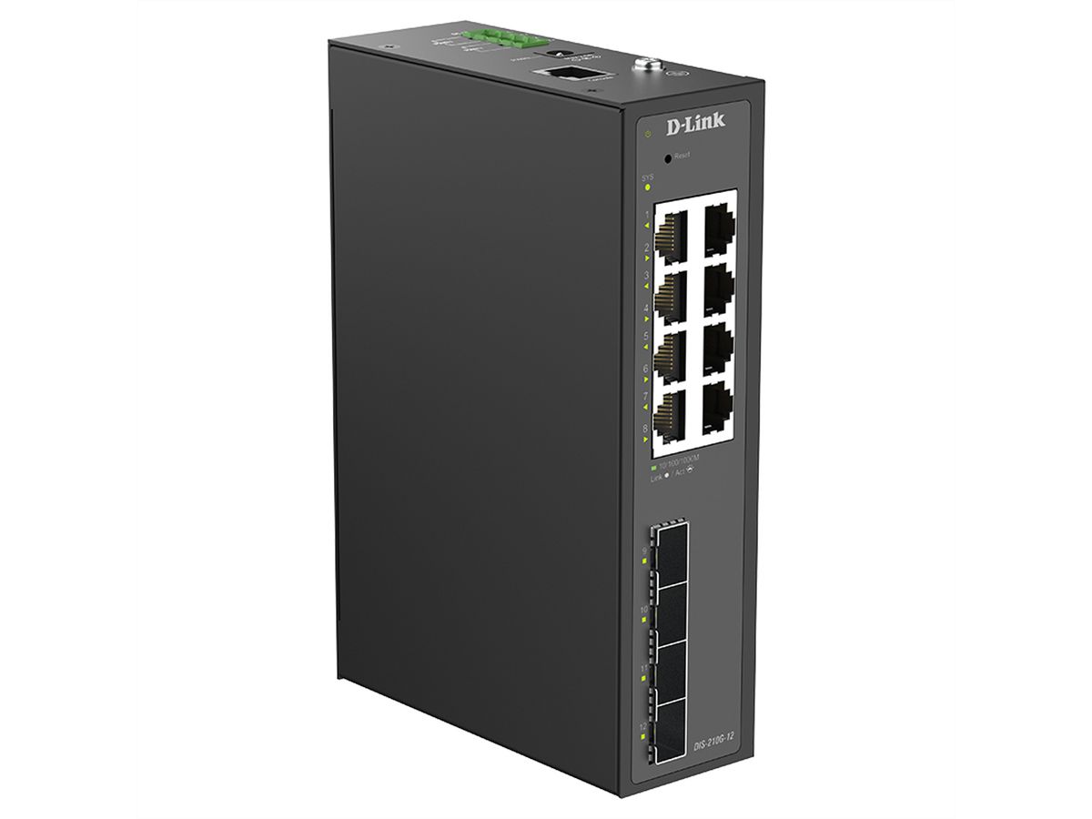 D-Link DIS-210G-12 12-Port Switch, Smart Managed Gigabit Industrial