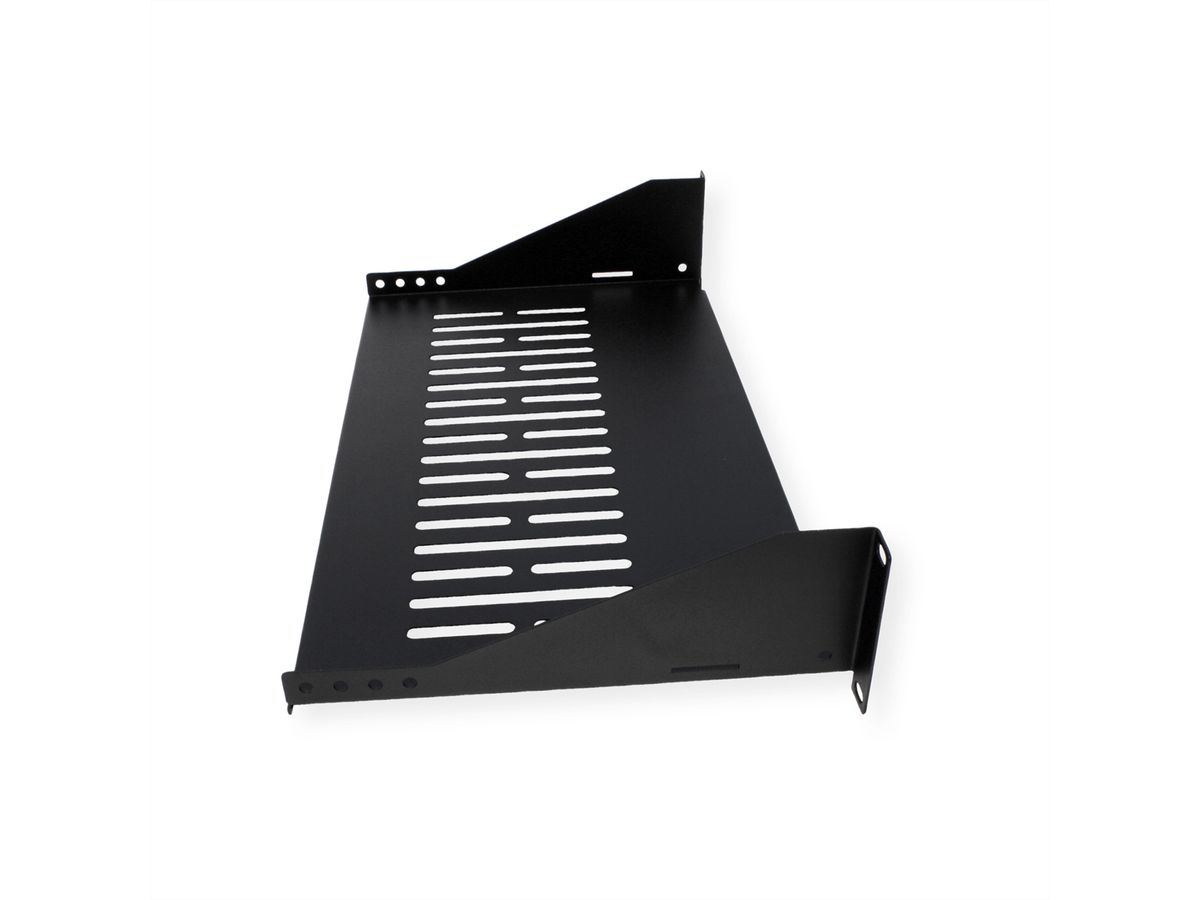 VALUE 19"-Fixed Shelf,  485 x 250mm, max. 10kg, 2U, black