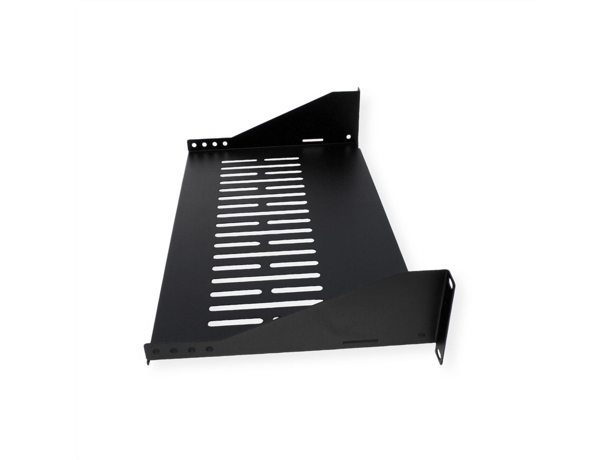 VALUE 19"-Legplank,  485 x 250mm, 2HE, max. 15kg, zwart