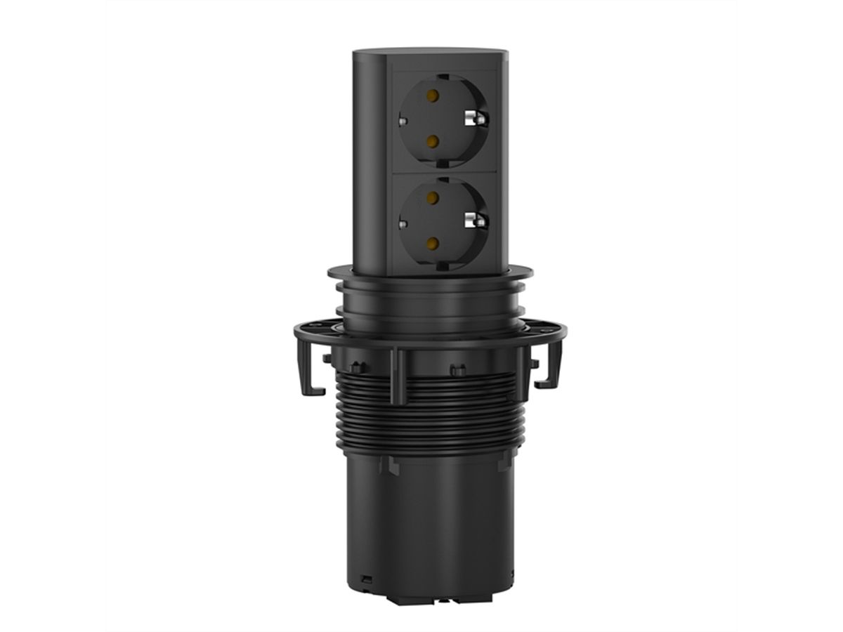 BACHMANN Elevator 2xCEE7/3, AEH, black, 2 m