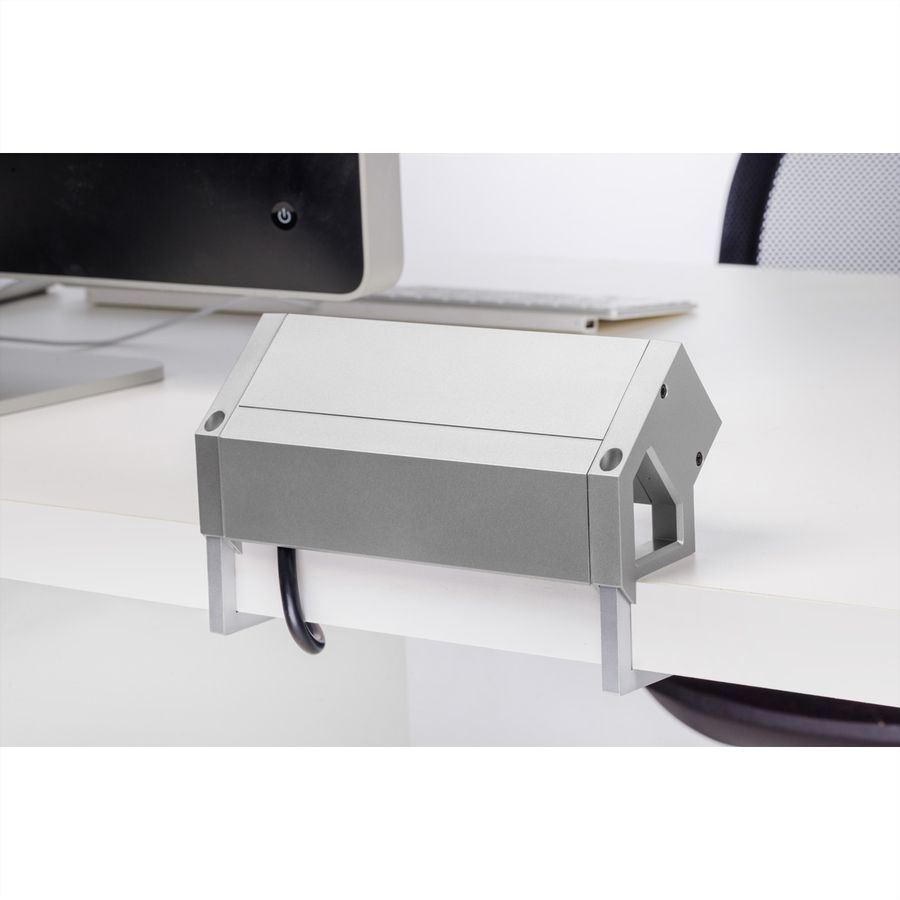 BACHMANN DESK2 3x geaard stopcontact GST18 Inox