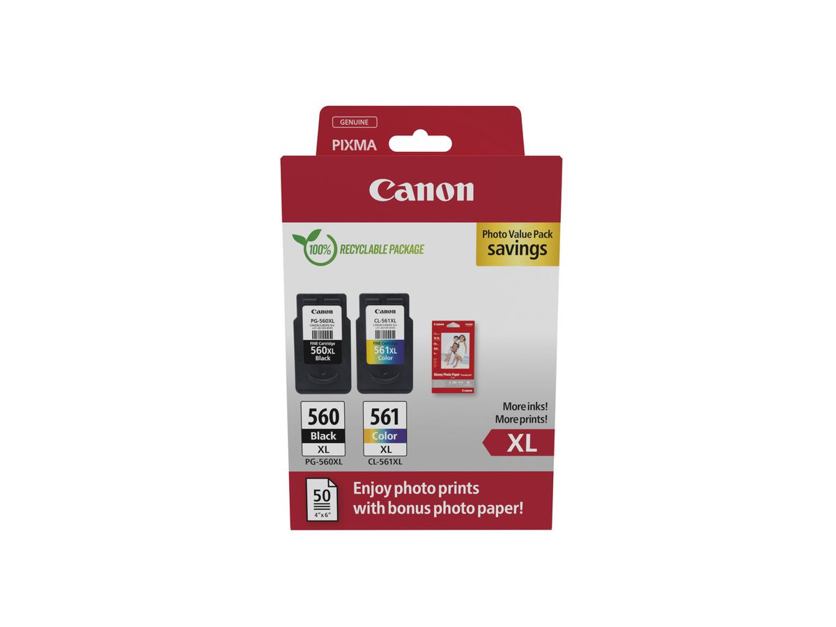 Canon 3712C008 inktcartridge 2 stuk(s) Origineel Hoog (XL) rendement Zwart, Cyaan, Magenta, Geel