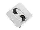 BACHMANN TWIST 2 1xUTE 1xUSB A/C 22W 2.0m AEH stainless steel look angular