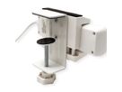 VALUE Clamp-On Power Strip Holder, Desk Leg Mount, white