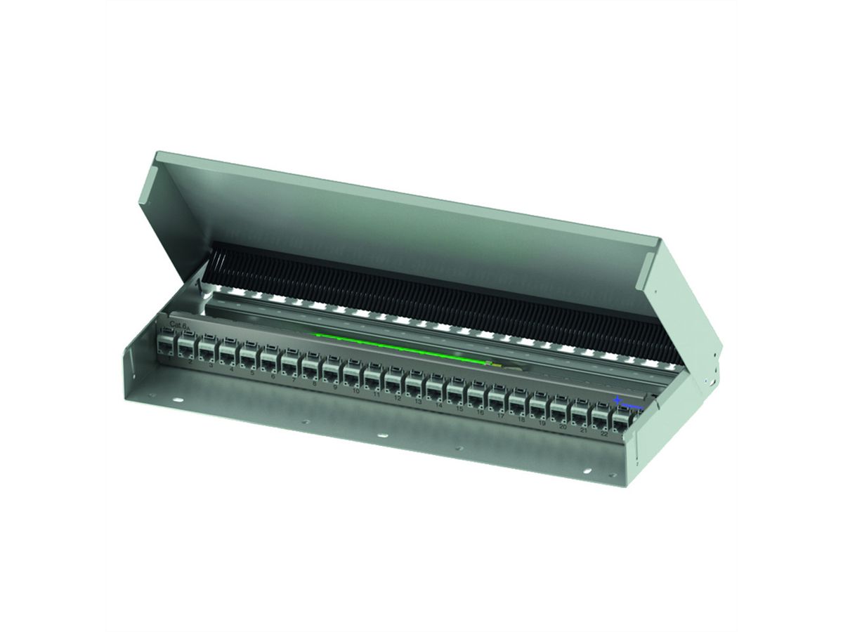 TELEGÄRTNER MPD24 AMJ/UMJ, incl. cable management, pure white, without module