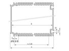 SCHROFF HF-frame type insteekmodule lichaamsbuis, 28 HP, voor 220 mm diepe printplaat