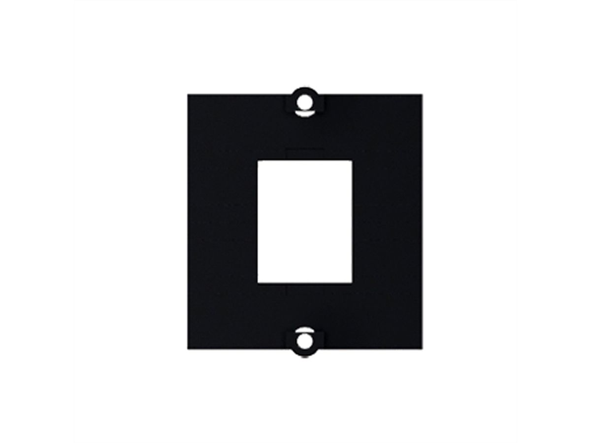 BACHMANN Custom module frame 1x Keystone met metalen beugel, zwart