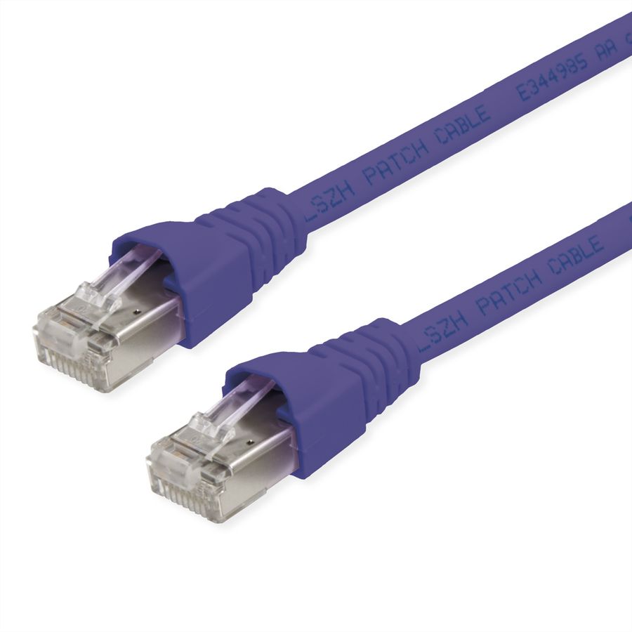 TELEGÄRTNER RJ45 Patch Cord S/FTP, Cat.6A, LSZH, lila, 0.25 m
