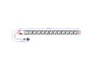 BACHMANN IT PDU ALU 1HE 12x geaard contact, stroomkabel met geaarde stekker