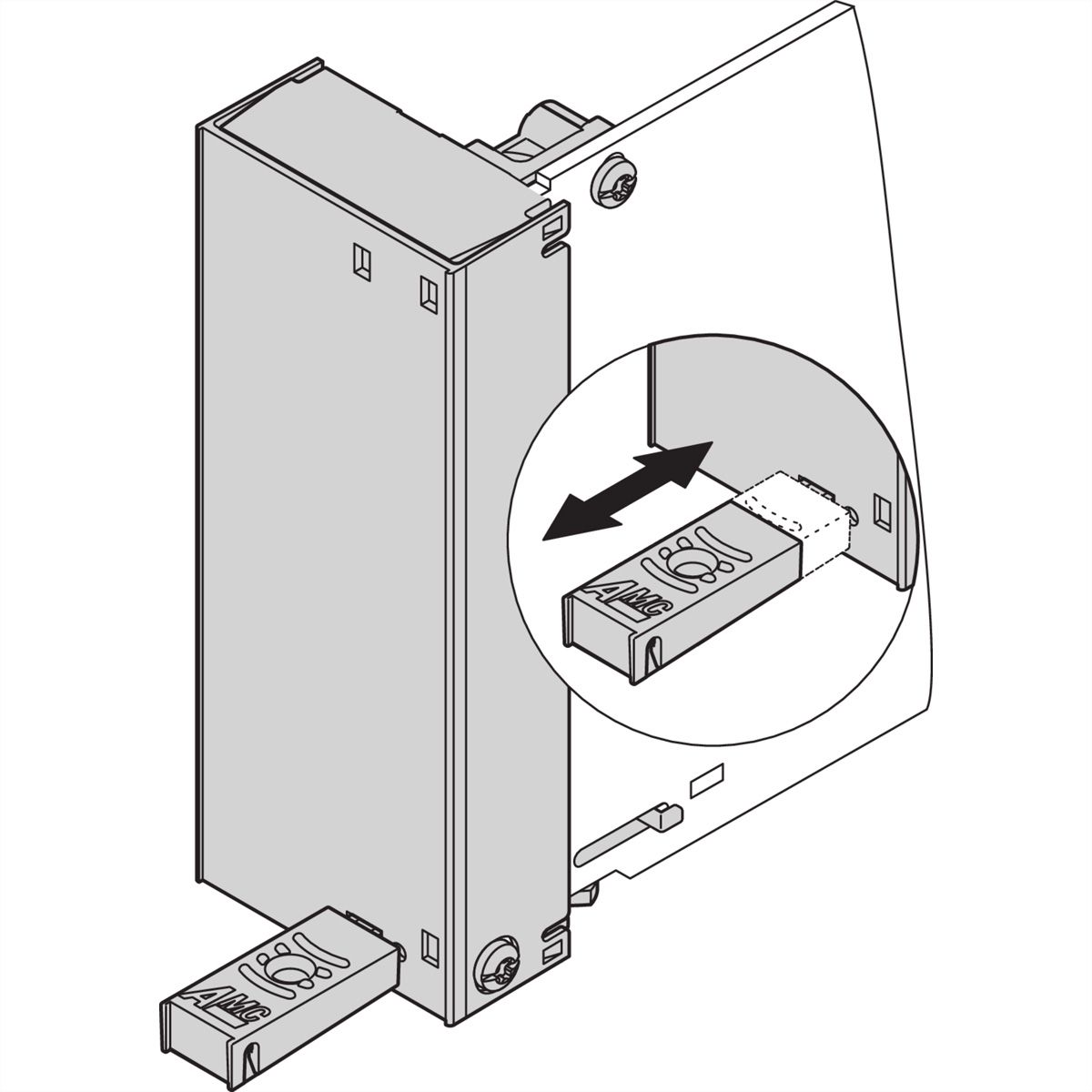 SCHROFF AMC Pull-Handle Mechanism, AMC.0 R2.0, Single Mid-Size