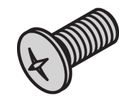 SCHROFF Countersunk Screw, Pozidrive, Cross Recess M4x10, Zinc-Plated, 100 pcs