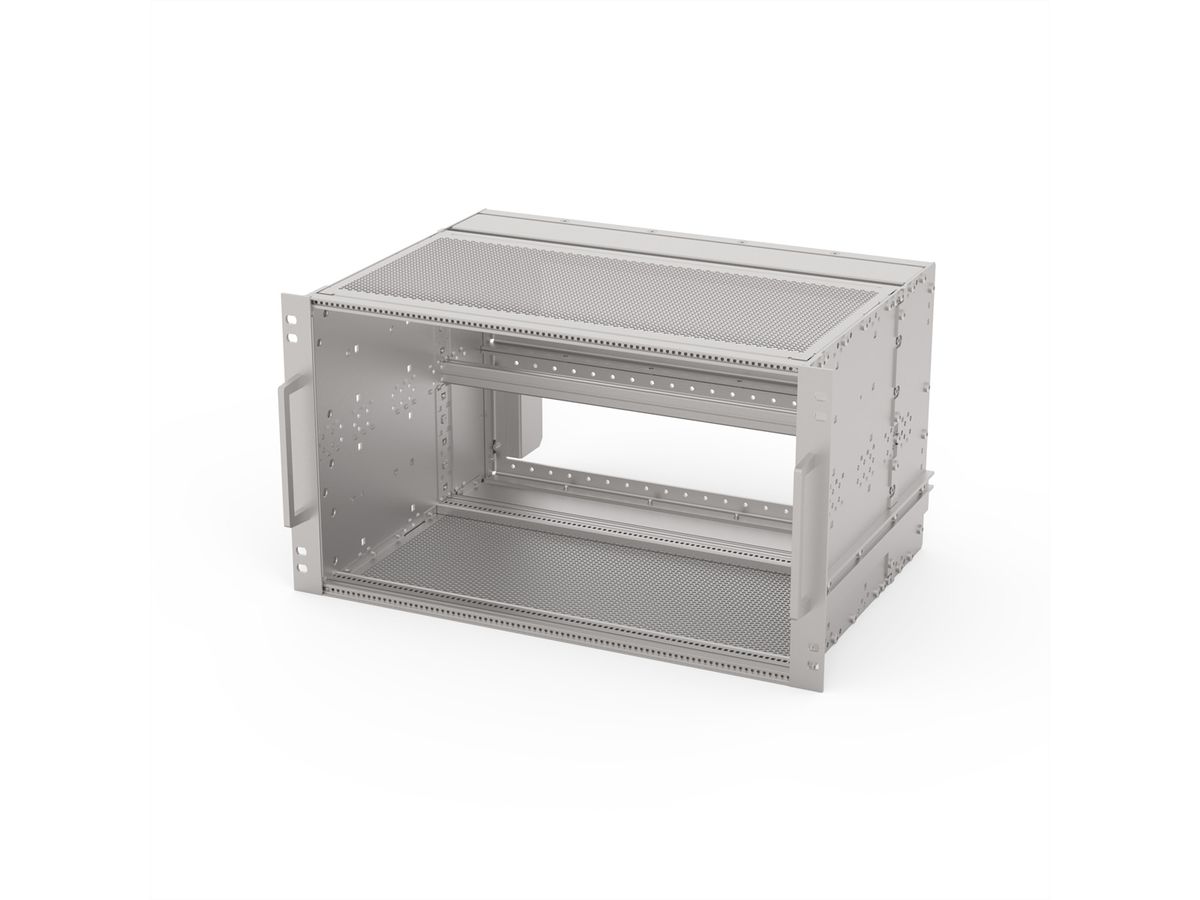 SCHROFF EuropacPRO 19" moduledrager voor rail, afgeschermd, SNCF, 6 HE, 84 PK, 320 mm
