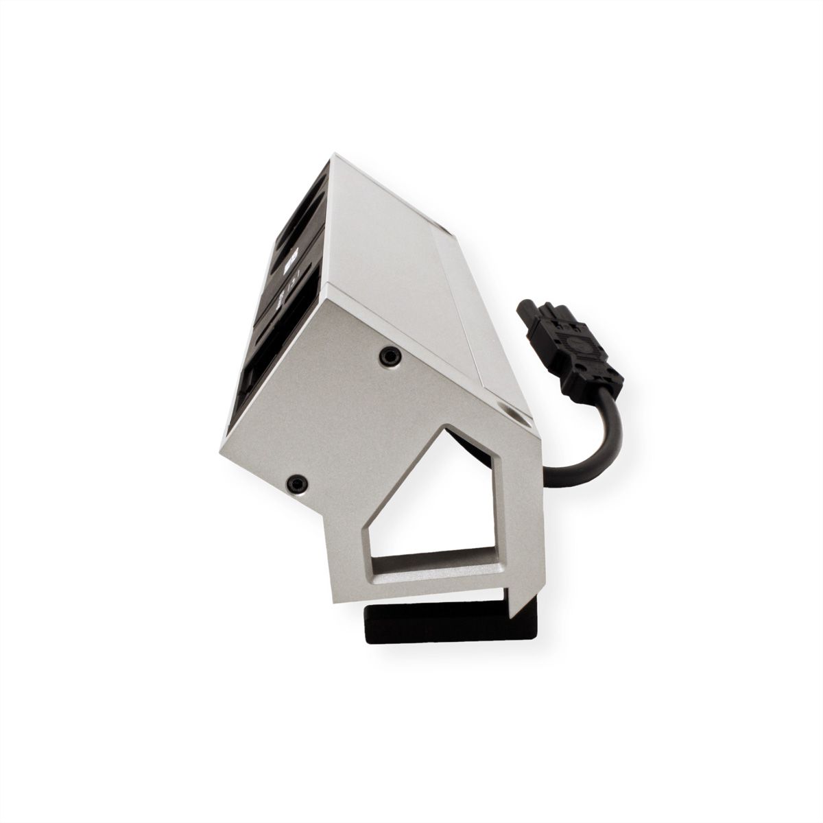 BACHMANN DESK2 2x earthing contact 1x USB charger 1x ABD, GST18 Inox