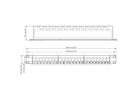 VALUE Keystone 19'' Module Frame, 24 ports, unshielded, 1U, 3-piece-type, black
