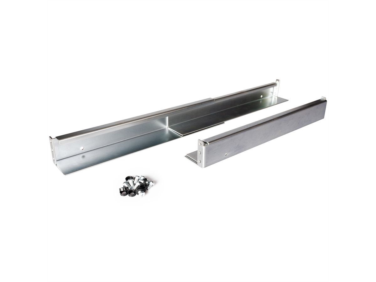 ROLINE slide rail set variable depth, 350 to 600mm incl mounting material