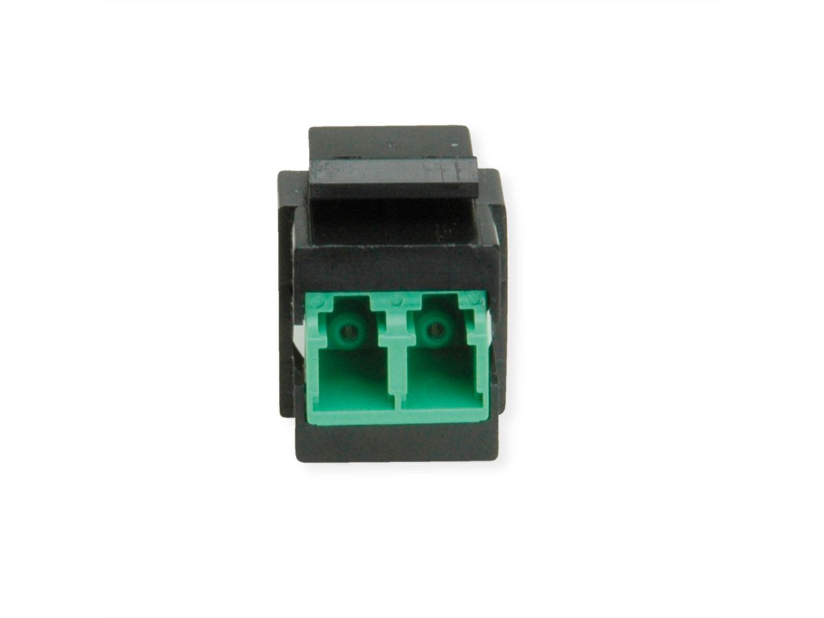 ROLINE Fiber Optic Keystone Jack, LC/LC Duplex, Singlemode, OS2, APC