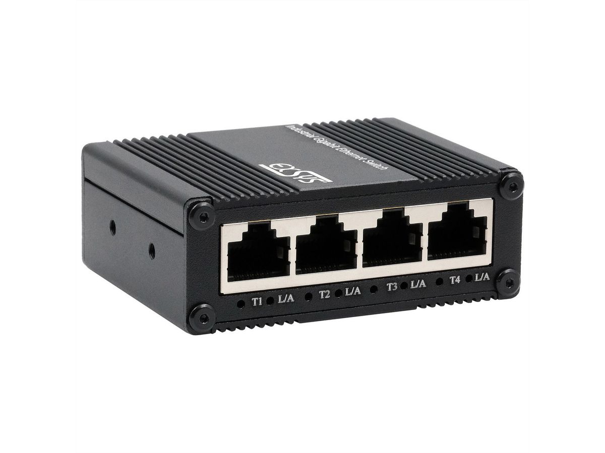 EXSYS EX-62021 5-Port Industrial Gigabit Micro Switch, unmanaged, USB-C Stromversorgung