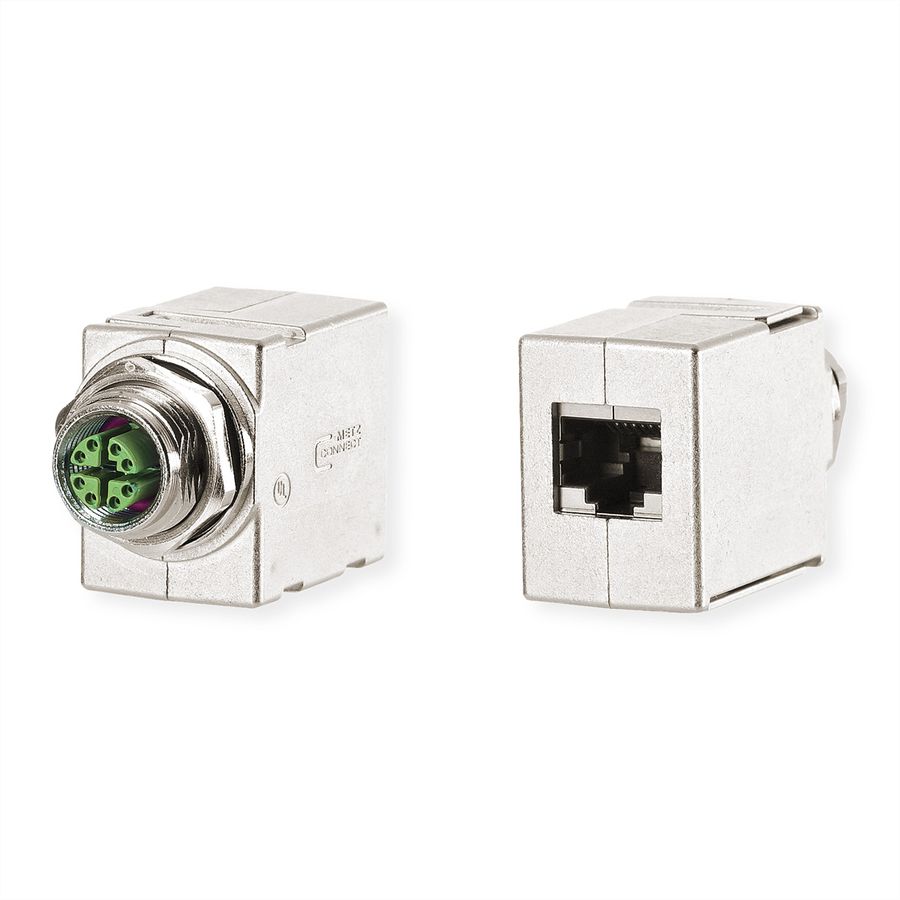 METZ CONNECT Doorvoer voor schakelkast, M12 met X-codering naar RJ45 - recht
