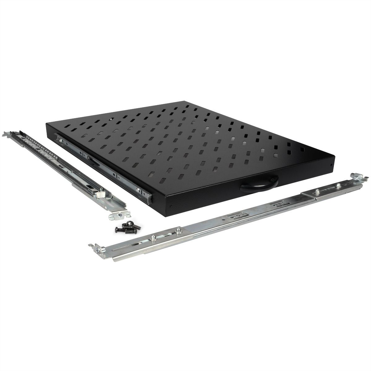 ROLINE 19-inch shelf 1 U, extendable 550 T 25 kg black