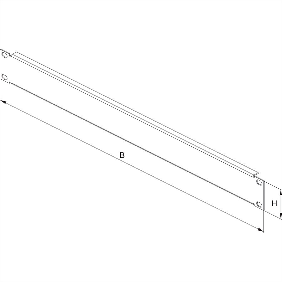 CONTEG 19" Blindstrook 1HE zwart RAL9005