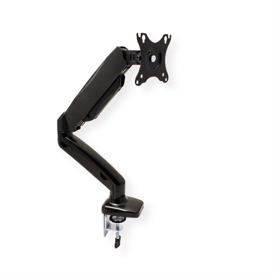 VALUE LCD Monitor Stand Pneumatic, Desk Clamp, Pivot, 5 Joints, black