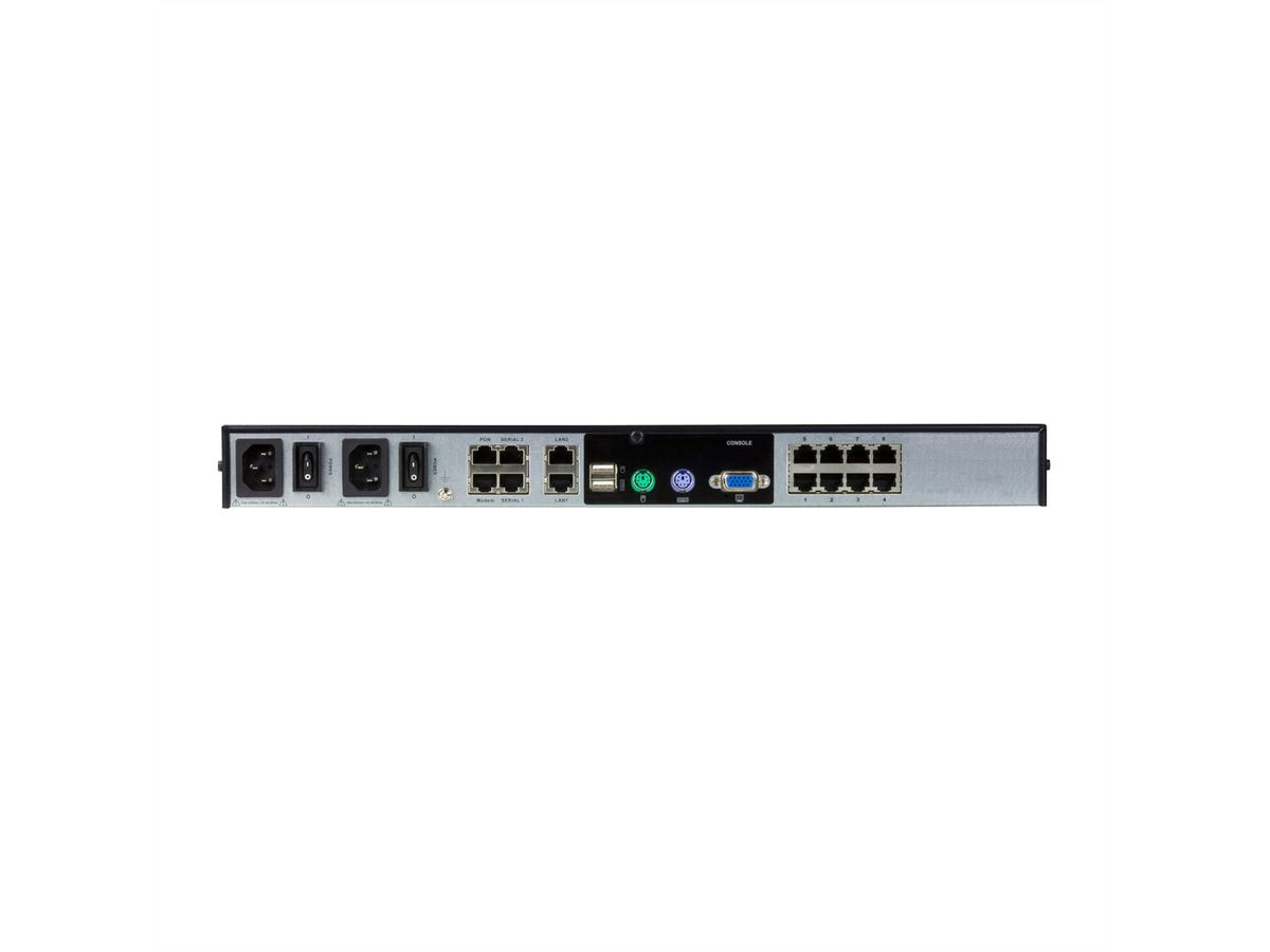 ATEN KN1108VA 1-lokaal 1-toegang op afstand 8-poorts Cat5 KVM over IP switch met virtuele media