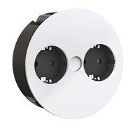 BACHMANN TWIST 2x earthing contact, wire end ferrules, earthing contact assembly plug, white, 2 m