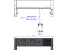 BACHMANN DESK2 2xUK 1xUSB A/C 22W, 0.2m GST18 RAL9010 United Kingdom
