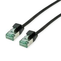 ROLINE RM U/FTP DataCentre patchkabel Cat.6A (Klasse EA), extra dun, zwart, 0,15 m