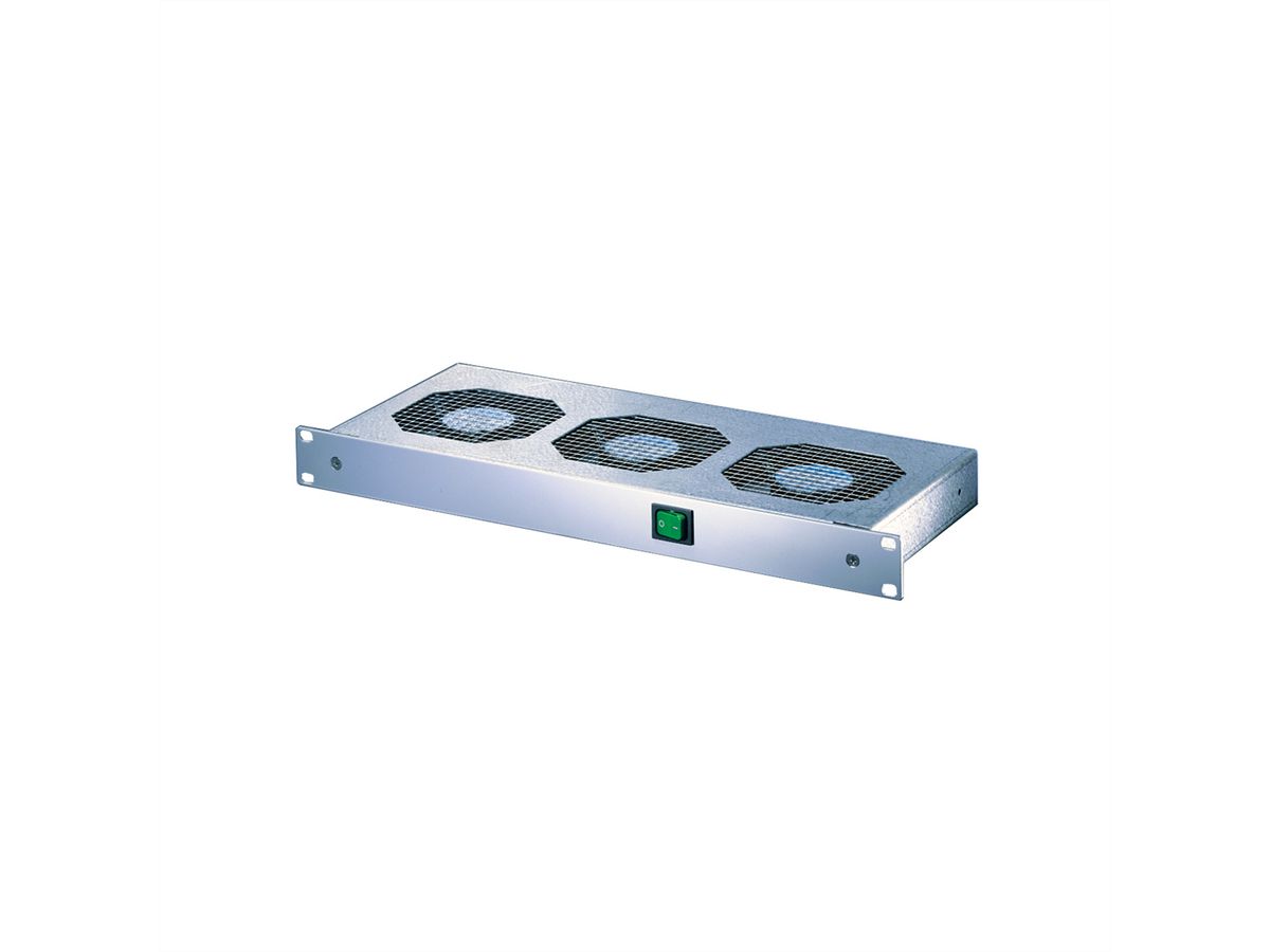 SCHROFF 19" ventilatoreenheid, 1 HE, met frontswitch, 3 ventilatoren, 24 VDC