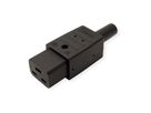 BACHMANN IEC320 C19 16A/250VAC appliance coupler, Screw connection, black