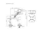ROLINE LCD-arm voor zware belasting, draagstang, 4 scharnieren, tafelmontage, tot 22/27 kg, zwart