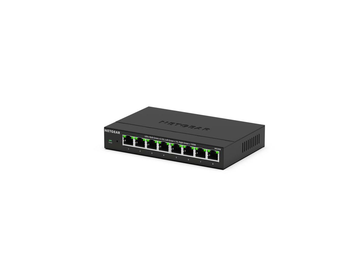 NETGEAR MS308 Unmanaged 2.5G Ethernet (100/1000/2500) Zwart