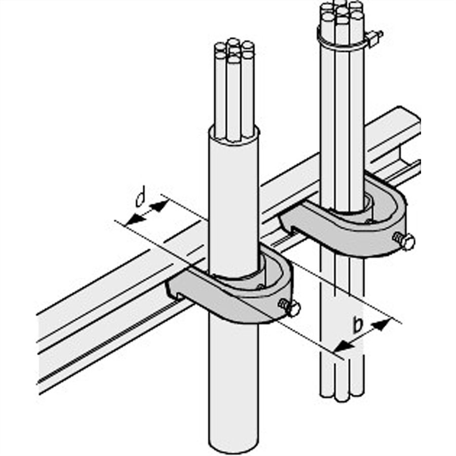 SCHROFF C-rail kabelshell, voor kabelbundels 38 ? 42 mm