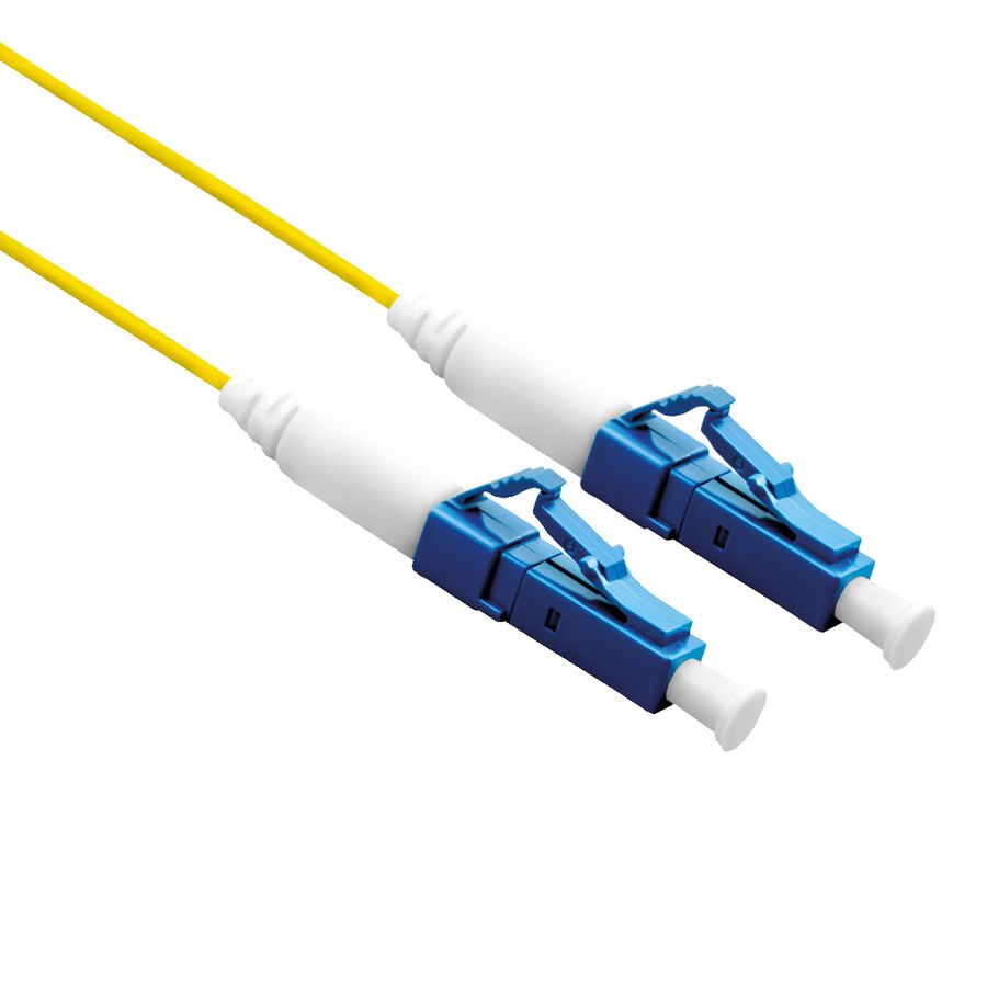 ROLINE Fibre Optic Jumper Cable 9/125µm, OS2, LC/LC, UPC, simplex, LSOH, yellow, 1 m