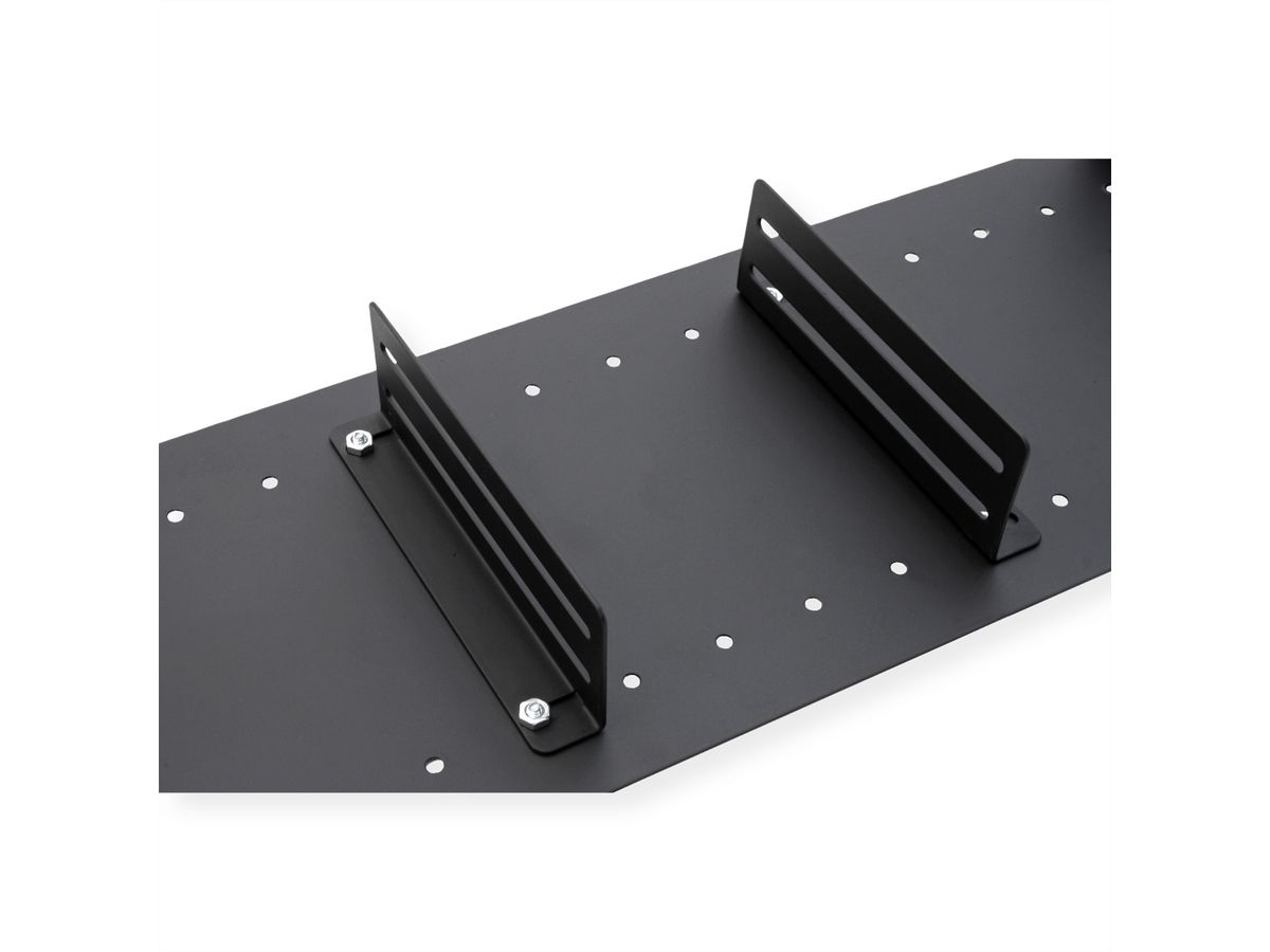 VALUE 19” plank met 2 verstelbare verdelers, 1 HE, zwart