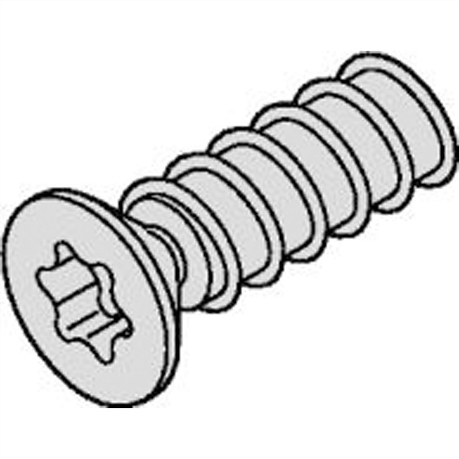 SCHROFF Countersunk Screw, Torx 2.5x7.7 mm, Self-TapPing, Steel Zinc Plated