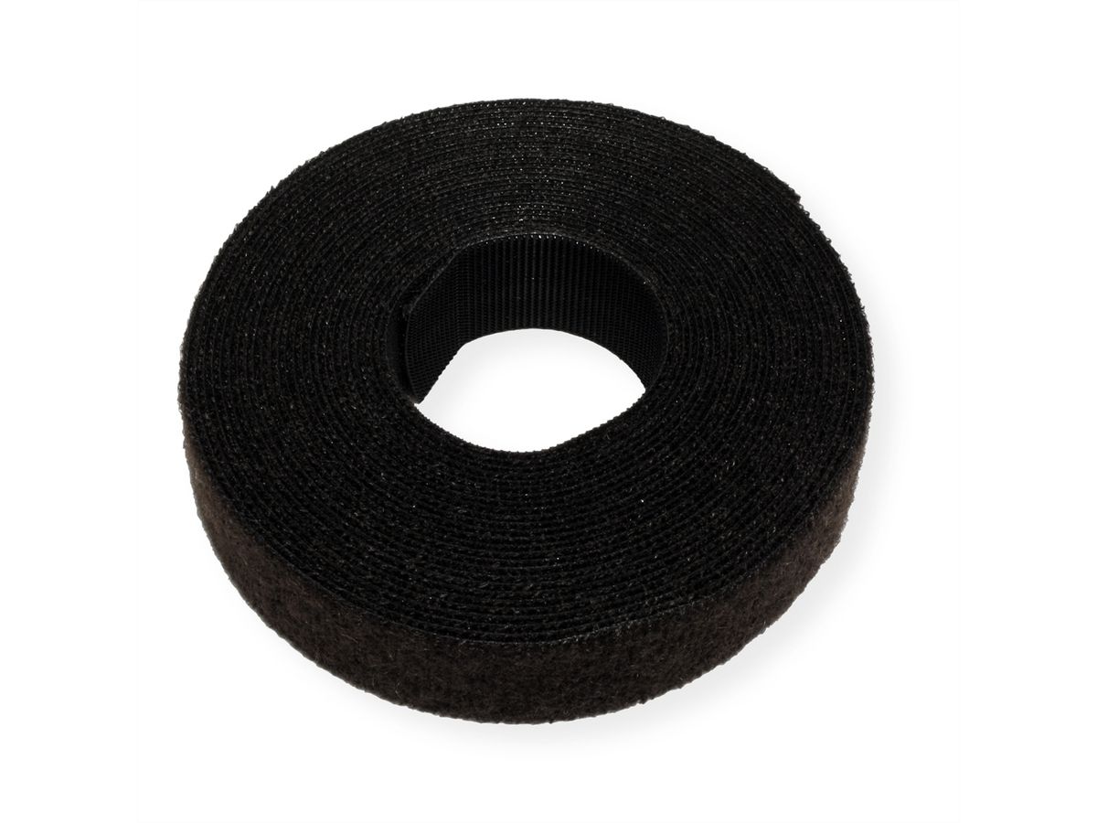 VELCRO® ONE-WRAP® klittenband ongeperforeerd op rol, 20mm, zwart, 25 m