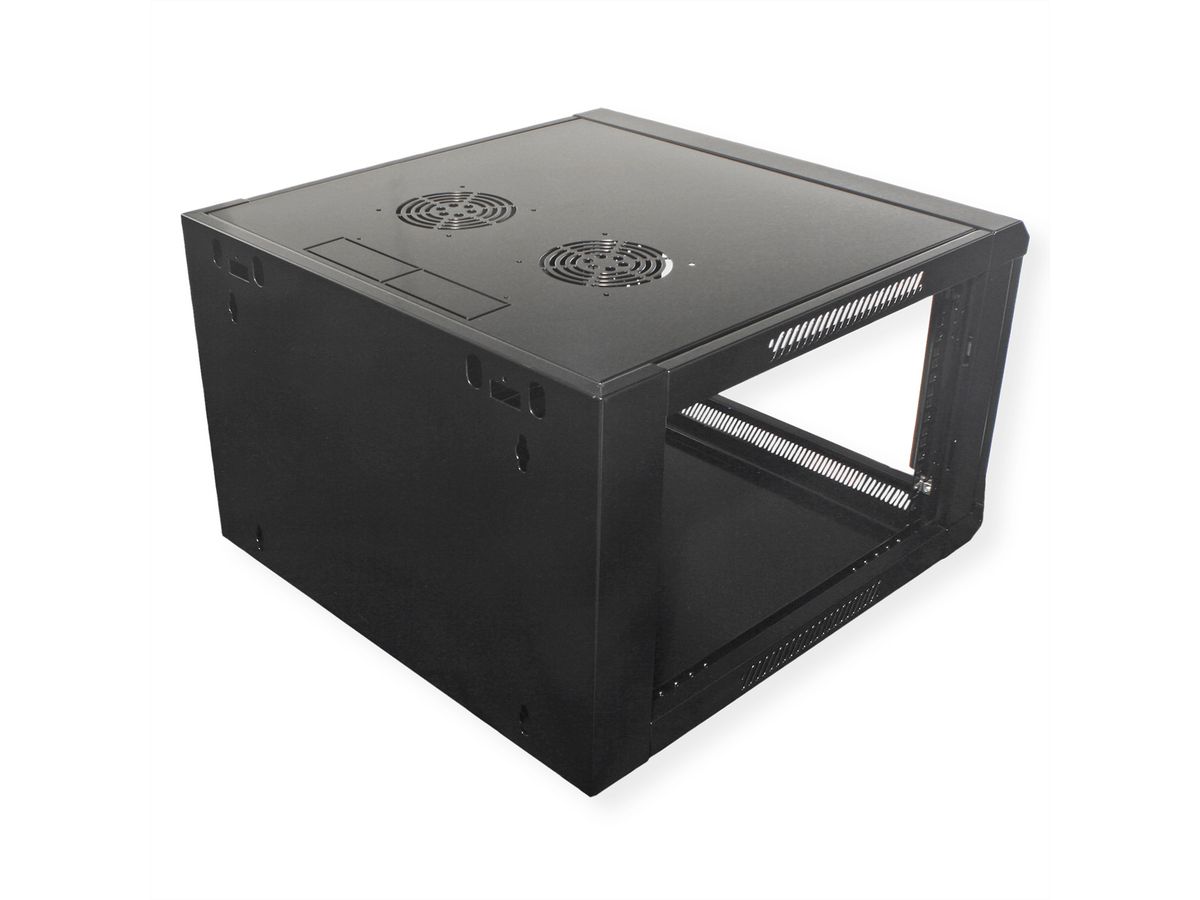 VALUE 19" Wall Mount Rack 6U, 368 x 570 x 600mm (HxWxD), black