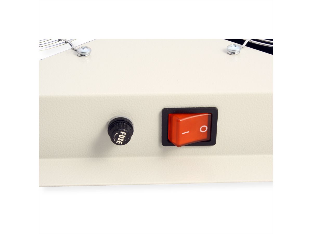 ROLINE 19-inch dakventilatie unit met 2 ventilatoren, thermostaat, grijs