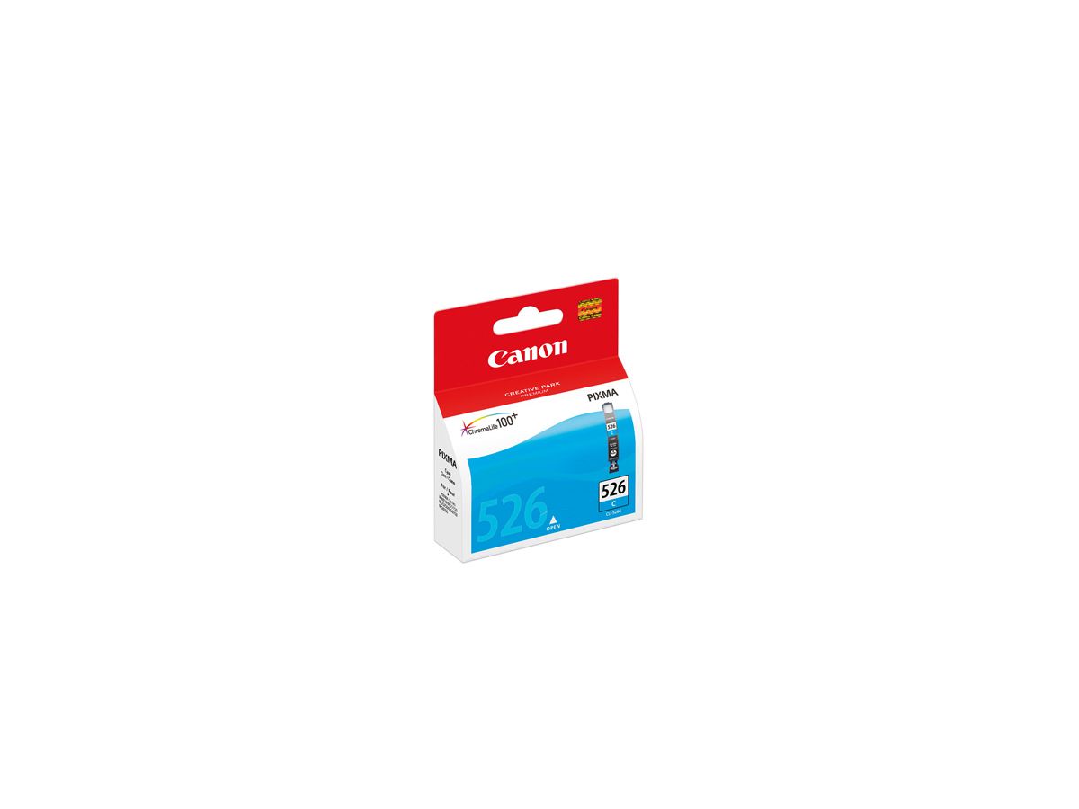 Canon CLI-526C - Tinte cyan für PIXMA, ca. 505 Seiten, MG5150 / MG5220 / MG5250 / MG6120 / MG6150 / MG8120 / IP4820 / IP4850