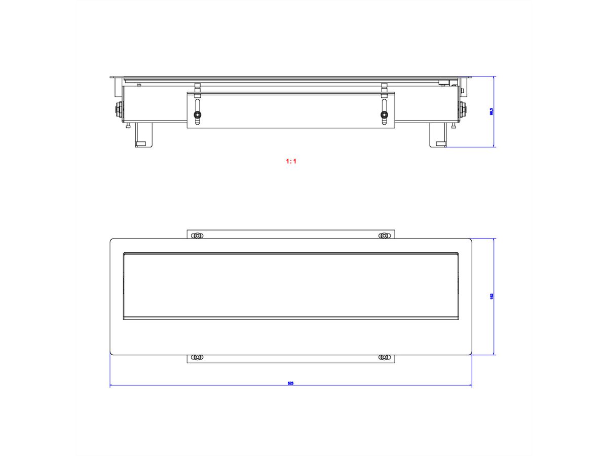 BACHMANN TOP FRAME desktop unsym 8-voudig RAL9006 behuizing bw