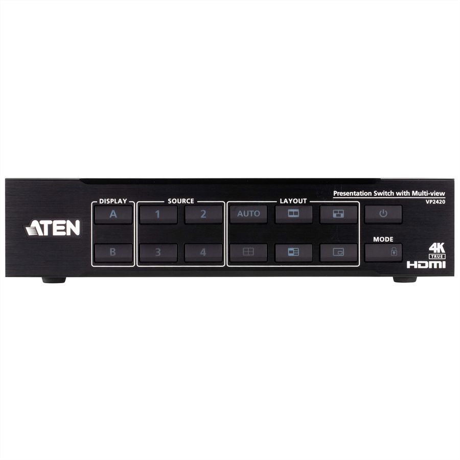 ATEN VP2420 4 x 2 True 4K Presentatie Matrix Switch met Multi View