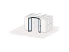 SCHROFF Aisle Containment Swing Door, Manual, 1200W, RAL 7021