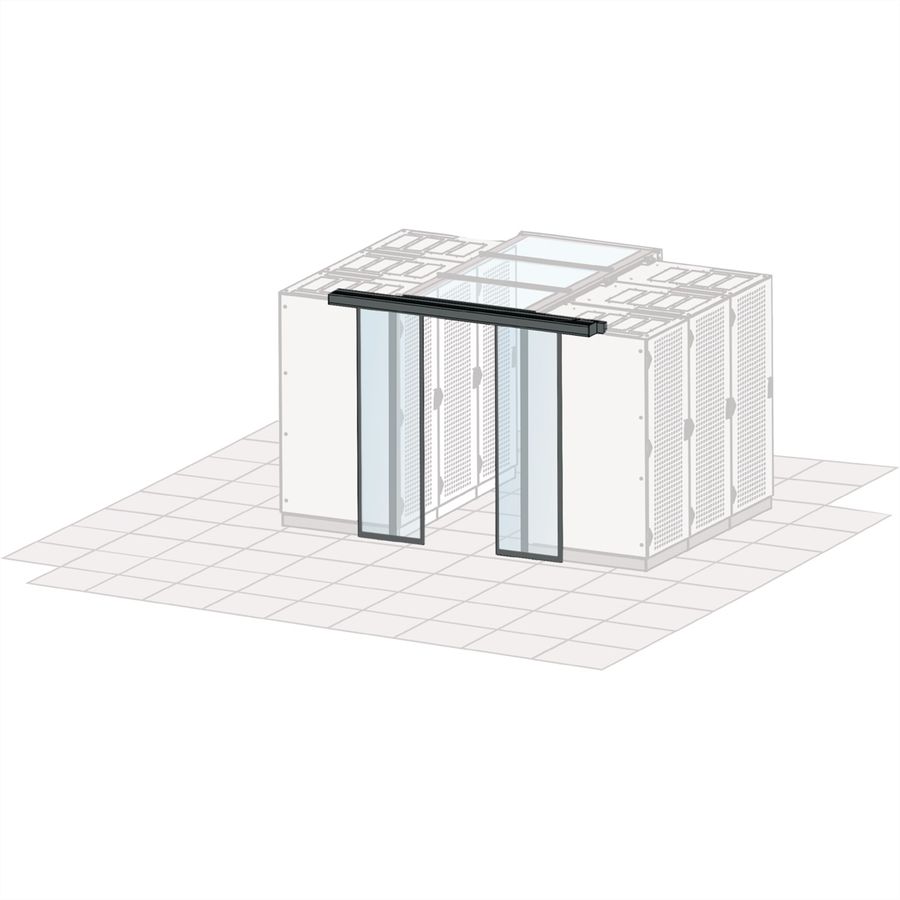 SCHROFF Aisle Containment Sliding Door, Manual, 1200W, RAL 7021