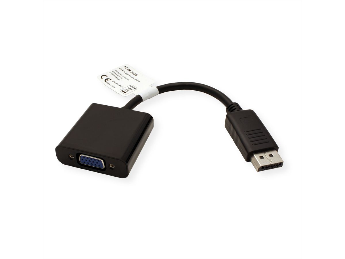 VALUE DisplayPort-VGA Adapter, DP Male  - VGA Female